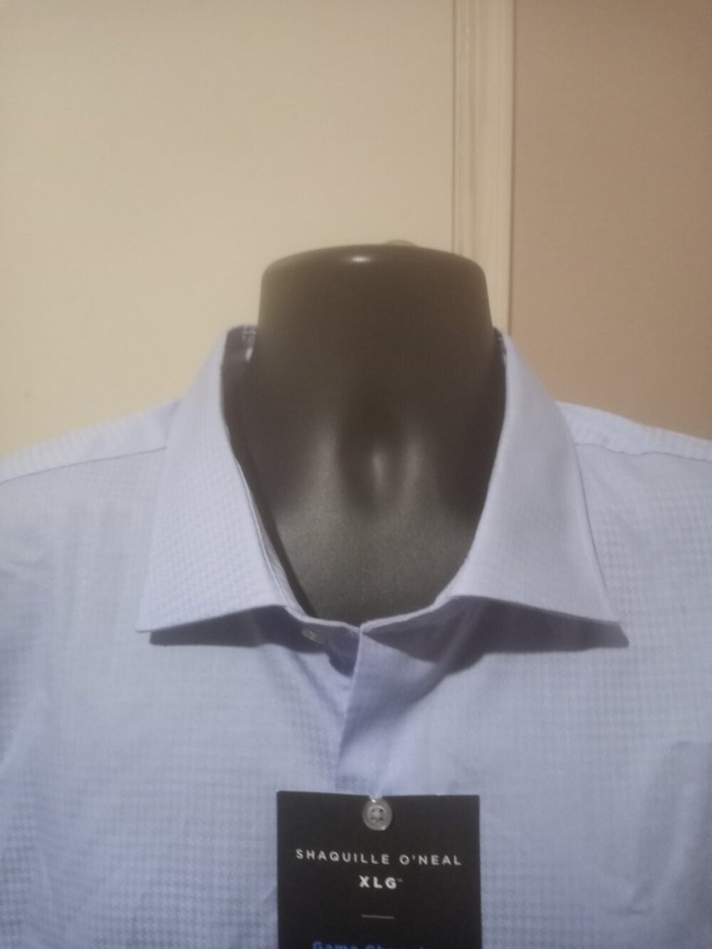 New Shaquille O'Neal XLG Tall Fit Blue Dress Shirt Men's (3XL) 19 37/38 NWT - Picture 6 of 14